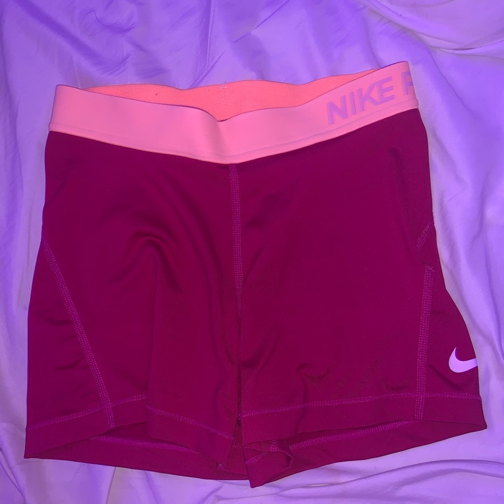 purple/ pink nike pros